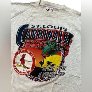 Vintage Logo Athletic Gray Mens Sz XL STL Cardinals Spring Training T Shirt 1997